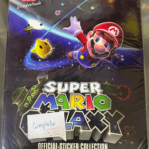 ALBUM SUPER MARIO GALAXY EPOCA SALO COMPLETO PEGADO