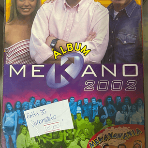 ALBUM MEKANO 2002 PANINI PEGADO (35 LAMINAS FALTANTES)
