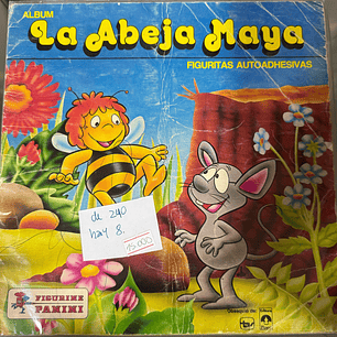 ALBUM LA ABEJA MAYA PANINI DE EPOCA (8 LAMINAS PEGADAS)
