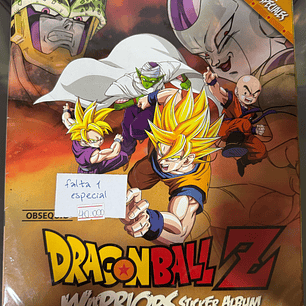 ALBUM DRAGON BALL Z WARRIORS PANINI DE EPOCA PEGADO COMPLETO (SOLO FALTA 1 LAMINA ESPECIAL)