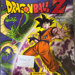 ALBUM DRAGON BALL Z PANINI DE EPOCA PEGADO (31 LAMINAS FALTANTES)