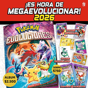 ÁLBUM POKEMON EVOLUCIONES + CAJA 50 SOBRES