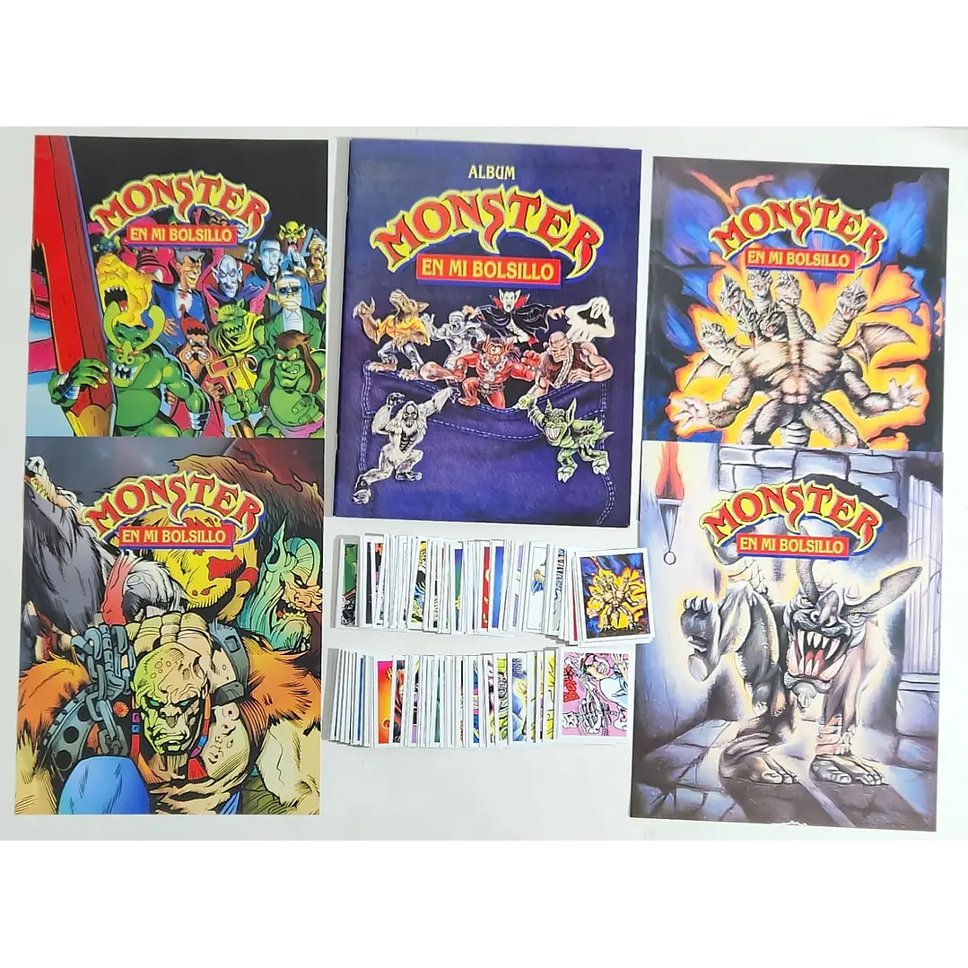 [X10] ALBUM MONSTER EN MI BOLSILLO + SET COMPLETO DE SUS LAMINAS + EXTRAS  1