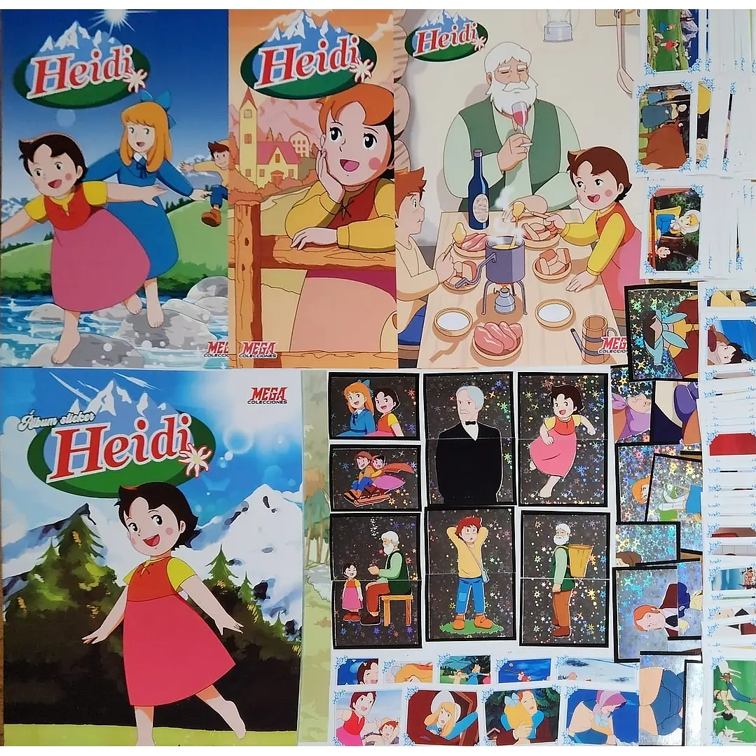 [X10] ALBUM HEIDI + SET COMPLETO DE SUS LAMINAS + EXTRAS  1