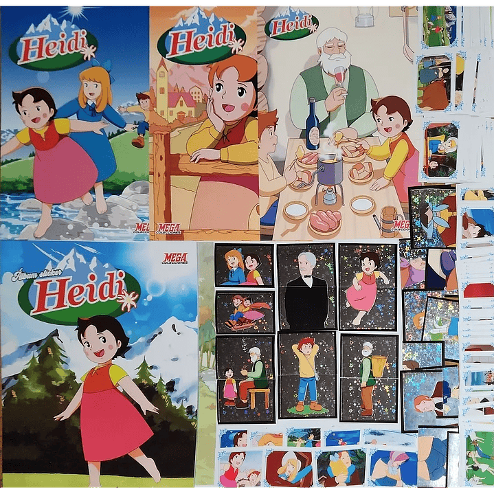 [X10] ALBUM HEIDI + SET COMPLETO DE SUS LAMINAS + EXTRAS  1