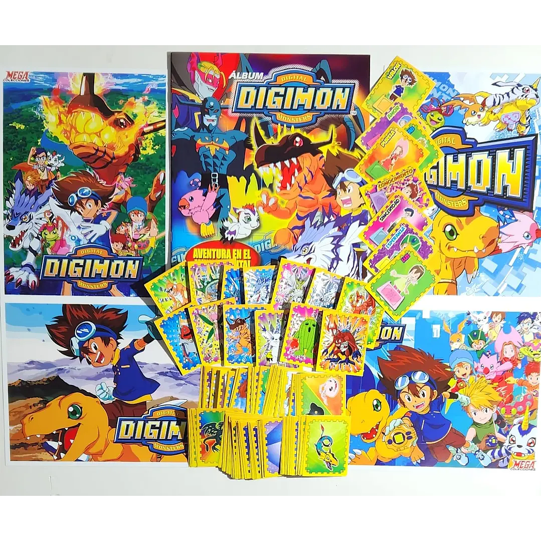 [X10] ALBUM DIGIMON + SET COMPLETO DE SUS LAMINAS + EXTRAS  1
