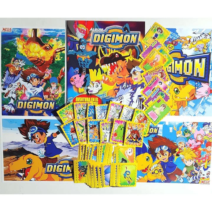 [X10] ALBUM DIGIMON + SET COMPLETO DE SUS LAMINAS + EXTRAS  1