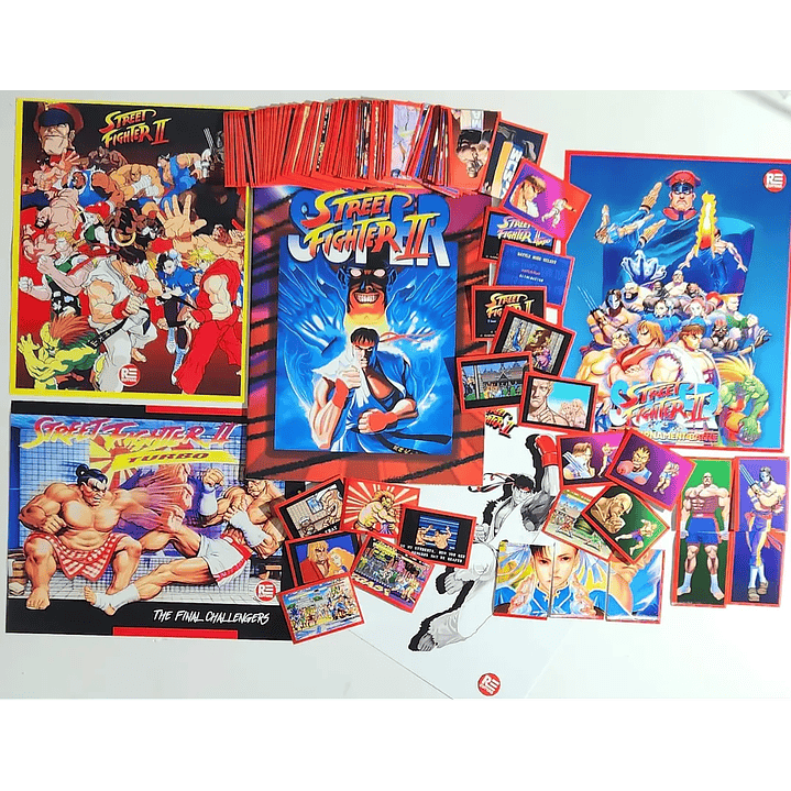[X10] ALBUM STREET FIGHTER II + SET COMPLETO DE SUS LAMINAS + EXTRAS  1
