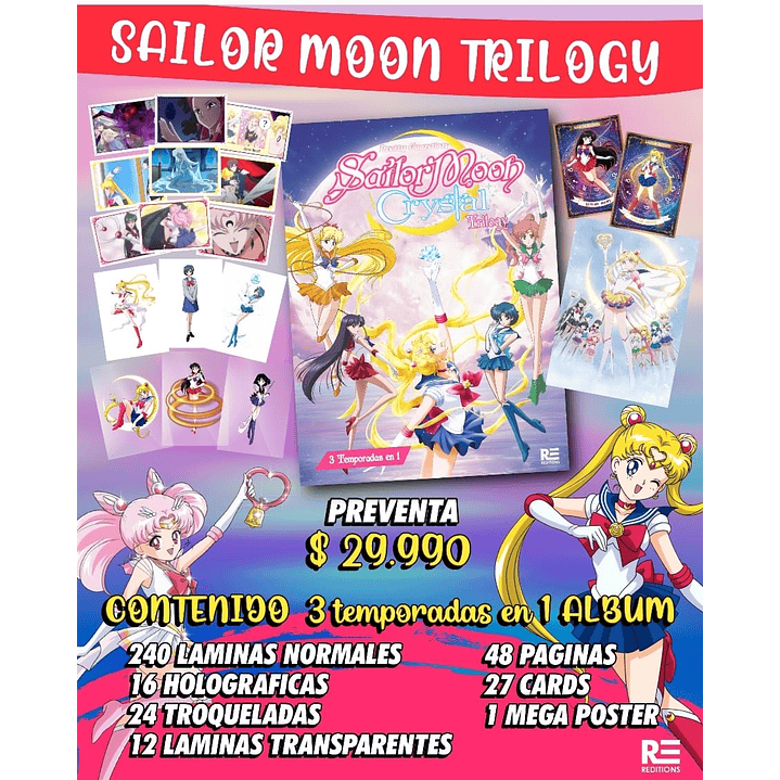 PREVENTA ALBUM SAILOR MOON TRILOGY  1