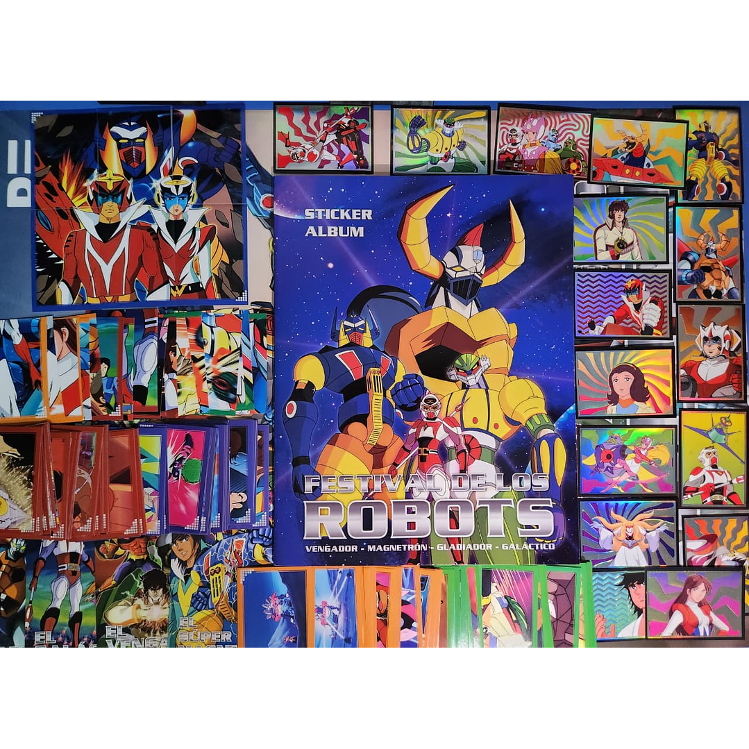 ÁLBUM FESTIVAL DE LOS ROBOTS + SET DE TODAS SUS LÁMINAS + EXTRAS DE REGALO 1