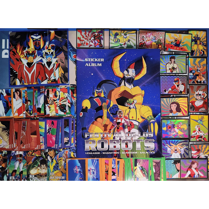 ÁLBUM FESTIVAL DE LOS ROBOTS + SET DE TODAS SUS LÁMINAS + EXTRAS DE REGALO 1