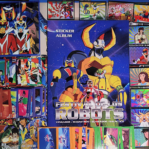 ÁLBUM FESTIVAL DE LOS ROBOTS + SET DE TODAS SUS LÁMINAS + EXTRAS DE REGALO