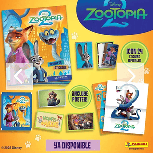 NUEVO ALBUM ZOOTOPIA 2 PANINI