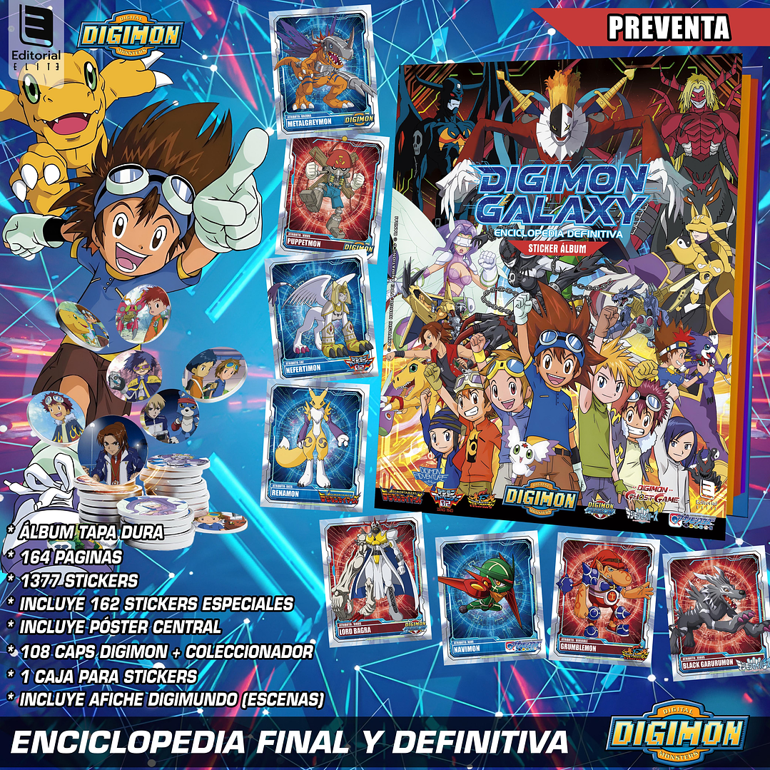 PREVENTA ALBUM DIGIMON GALAXY  1