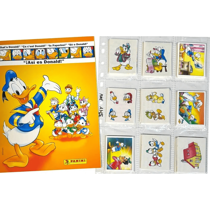 ASI ES DONALD PANINI COLECCION COMPLETA ORIGINAL DE EPOCA  1