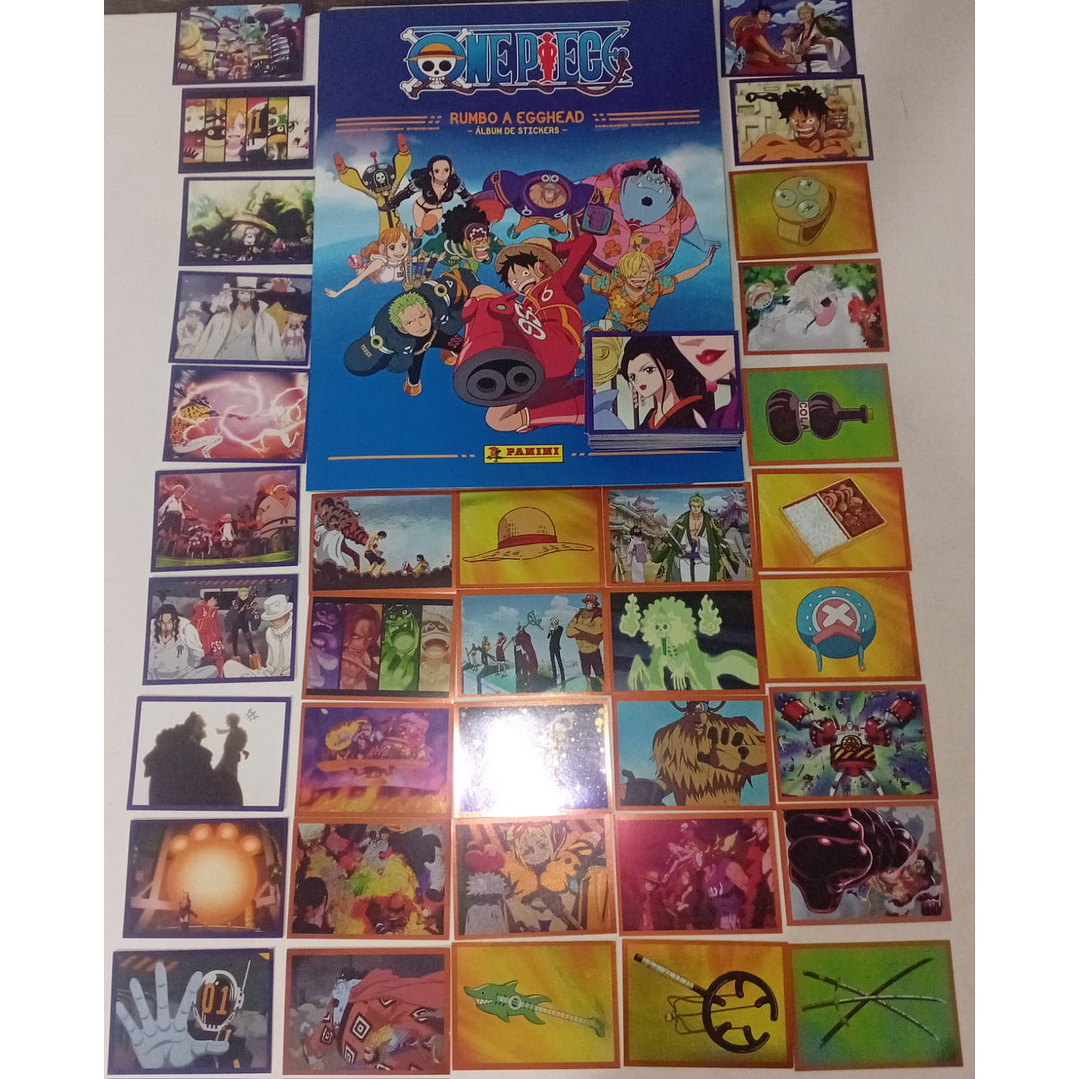  ALBUM TAPA BLANDA ONE PIECE 4 RUMBO A EGGHEAD COMPLETO A PEGAR 2