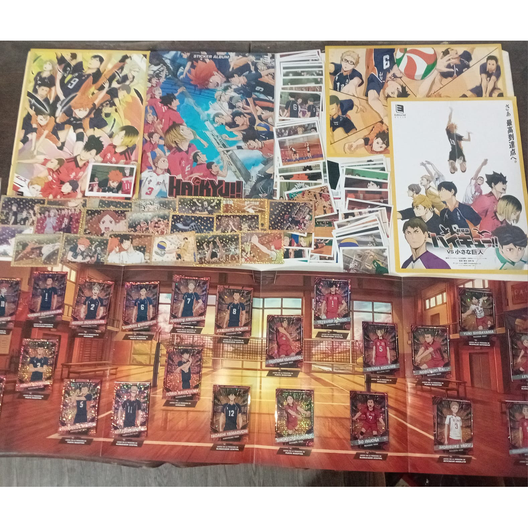 haikyu colección completa para pegar más extras de regalo 2