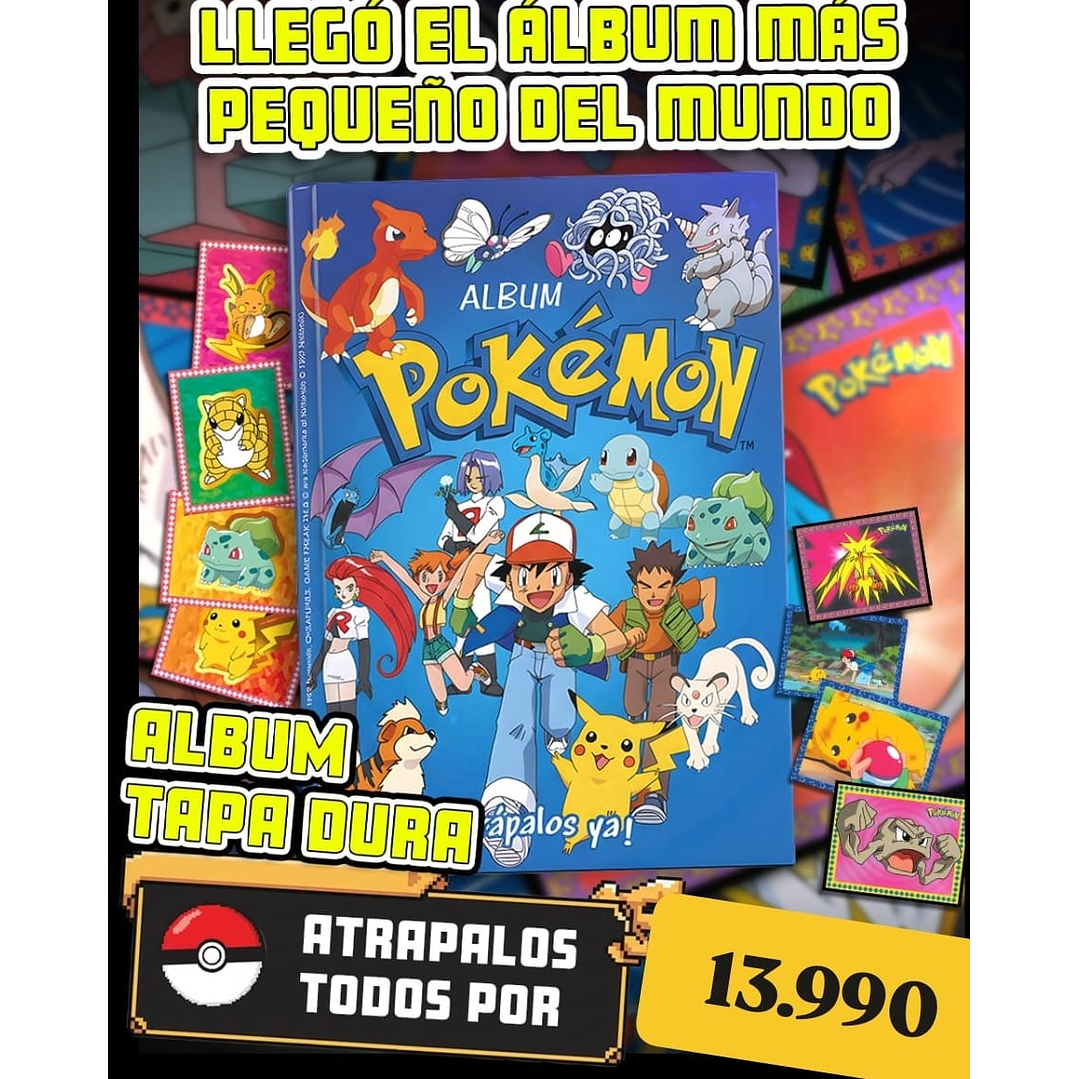 mini mini album tapa dura pokemon 1 re tapa dura coleccion completa  1