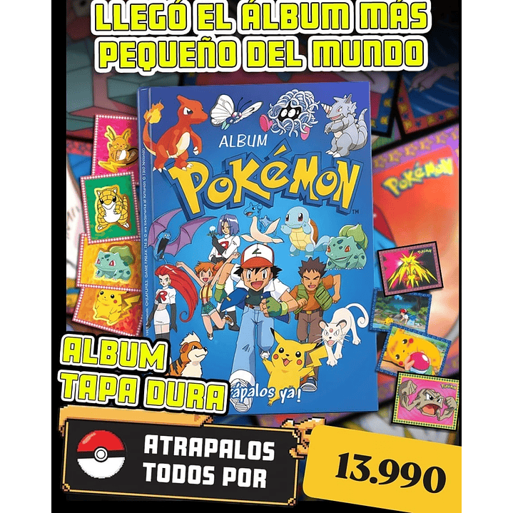 mini mini album tapa dura pokemon 1 re tapa dura coleccion completa  1
