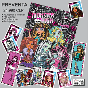 PREVENTA ALBUM MONSTER HIGH