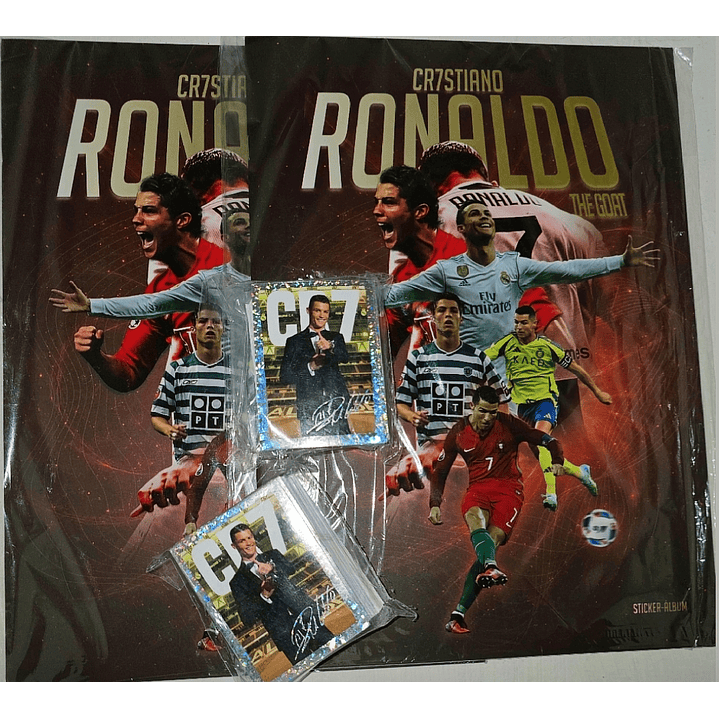 album cristiano ronaldo con todas sus laminas a pegar  1