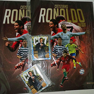 album cristiano ronaldo con todas sus laminas a pegar 