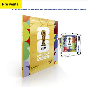 álbum  Word cup 2026 tapa dura edición Gold mas 50 sobres 