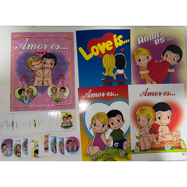 ALBUM AMOR ES COMPLETO A PEGAR  1