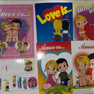 ALBUM AMOR ES COMPLETO A PEGAR 