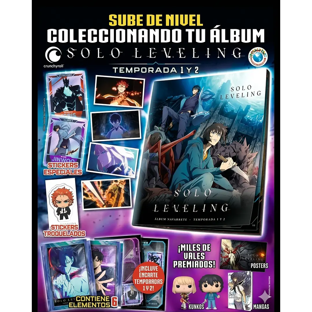 ALBUM SOLO LEVELING + 50 SOBRES  1