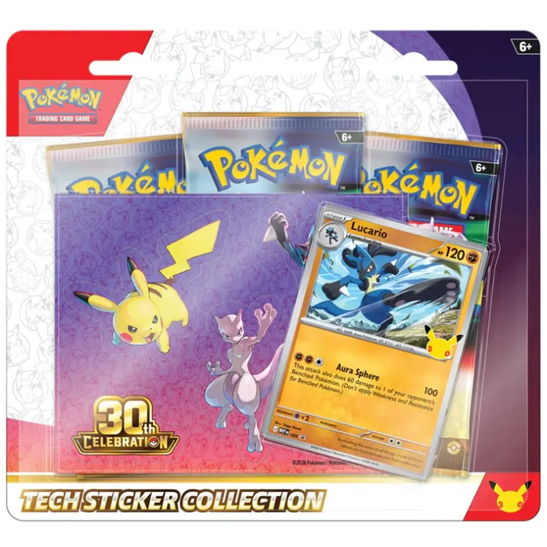 TECH STICKER COLLECTION Lucario 30° Aniversario INGLES[PREVENTA-16/09] 1