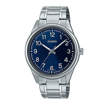 Reloj Para Hombre Casio Mtp-v005d-2b4udf Color De La Correa Plateado 1