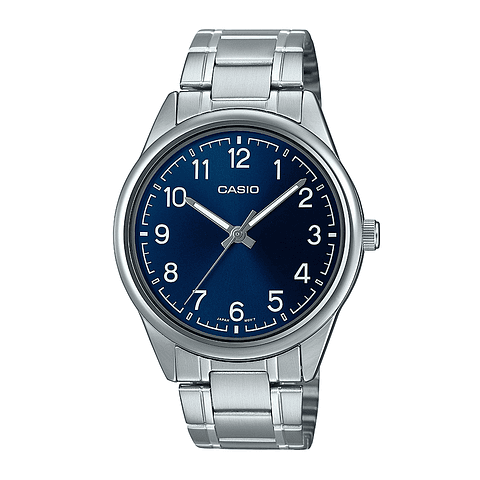 Reloj Para Hombre Casio Mtp-v005d-2b4udf Color De La Correa Plateado