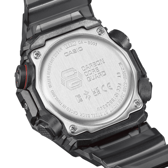Reloj Casio G-shock Ga-b001g-1adr *bluetooth *carbono Color De Correa Negro Color Del Bisel Negro Color De Fondo Negro 5
