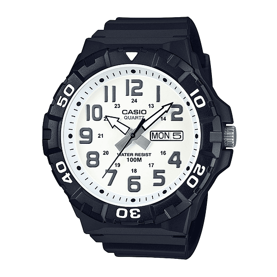 Reloj Casio Mrw-210h-7avdf Para Hombre, Color De Correa Negro, Color De Bisel, Color De Fondo Negro, Color De Fondo Blanco 1