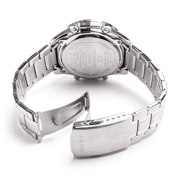 Reloj Casio Hombre Edifice Efv-c100d-1bvdf Plateado De Acero Inoxidable 3