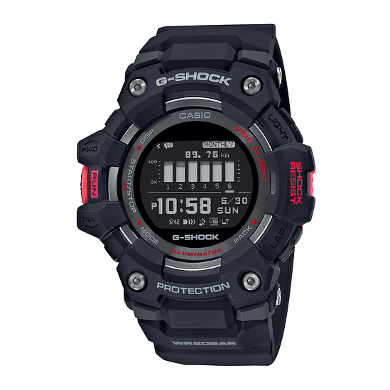 Reloj Casio Hombre G-shock Gbd-100-1dr /relojeria Violeta Color De La Correa Negro Color Del Bisel Negro/rojo Color Del Fondo Negro 1