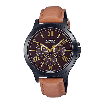 Reloj Casio Mtp-v300bl-5audf Cuarzo Hombre Color De La Correa Negro 1