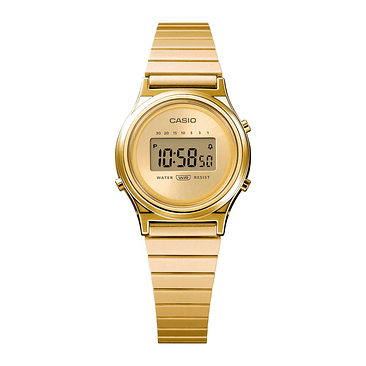 Reloj Casio La700weg-9a Resina/cromado Mujer Dorado 2