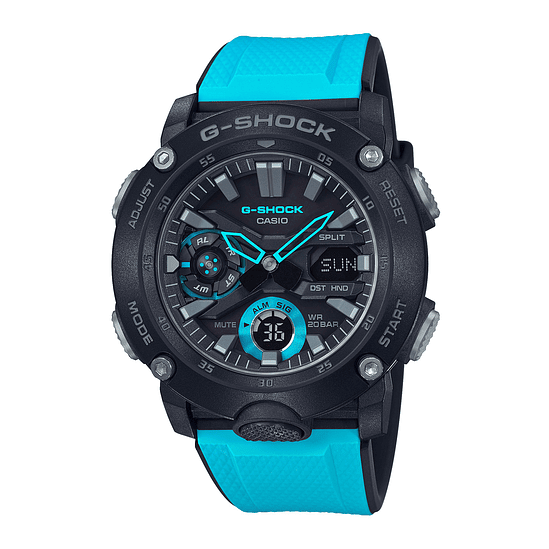 Reloj Casio G-shock De Fibra De Carbono Ga-2000 Para Hombre, Correa De Color Verde Y Bisel, Como En La Foto, Color De Fondo Como En La Foto 1