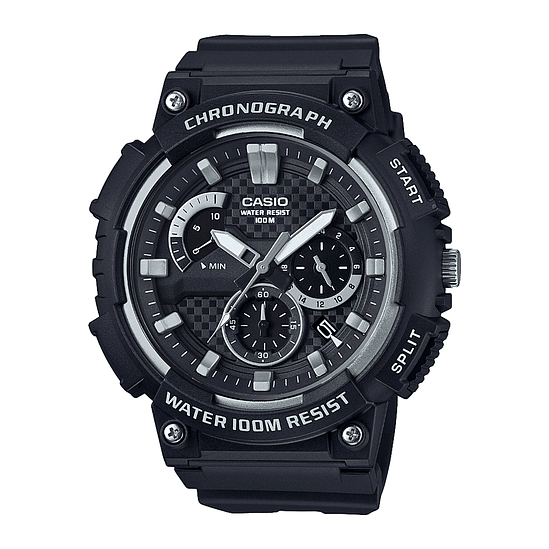 Reloj Multifunción Casio Mcw-200h-1avdf Para Hombre, Color De Correa Negro, Color De Bisel, Color De Fondo Negro 1
