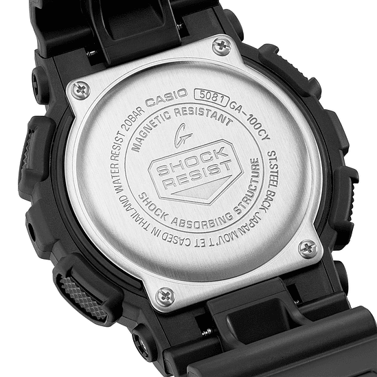 Reloj G-shock Ga-100cy-1a Resina Hombre Negro 5