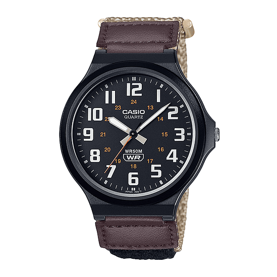 Reloj Casio Mw-240b-5b Resina Juvenil Negro 1