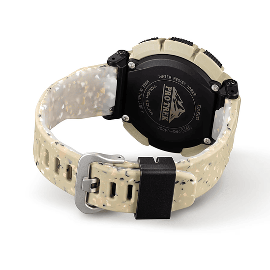 Reloj Casio Pro Trek Prg-340sc-5 Hombre Ts Correa Marrón Bisel Marrón Fondo Negro 7