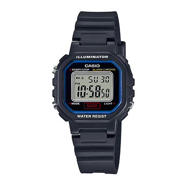Reloj Casio La-20wh-1cdf En Resina Para Mujer Color De La Correa Negro Color Del Fondo Negro 1