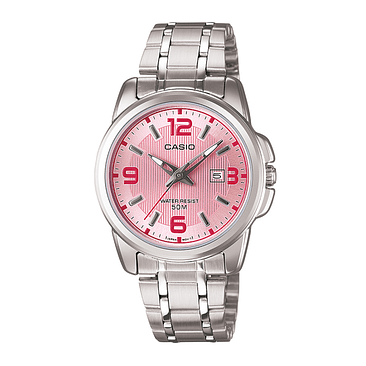 Reloj Casio Ltp-1314d-5a Mujer Fechador Rosa 1