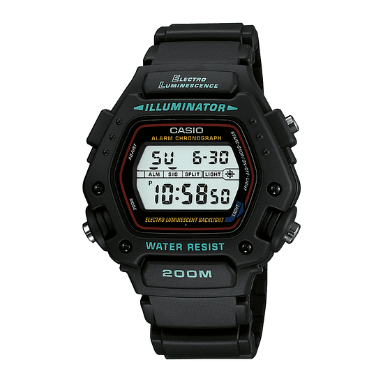 Reloj Casio Dw-290-1 Alarma Luz Temporizador Cronometro 1