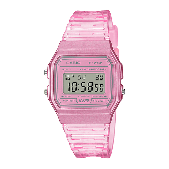 Reloj Pulsera Casio Collection F-91ws-4 Rosa 1
