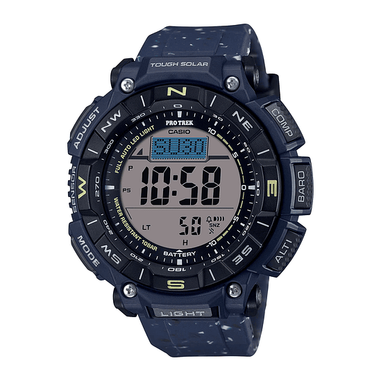 Reloj Casio Pro-tek Prg-340sc-2 Hombre Correa Negro Bisel Negro Fondo Negro 1