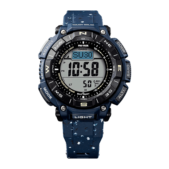 Reloj Casio Pro-tek Prg-340sc-2 Hombre Correa Negro Bisel Negro Fondo Negro 2